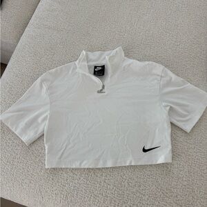 Nike Women's White Cropped Top